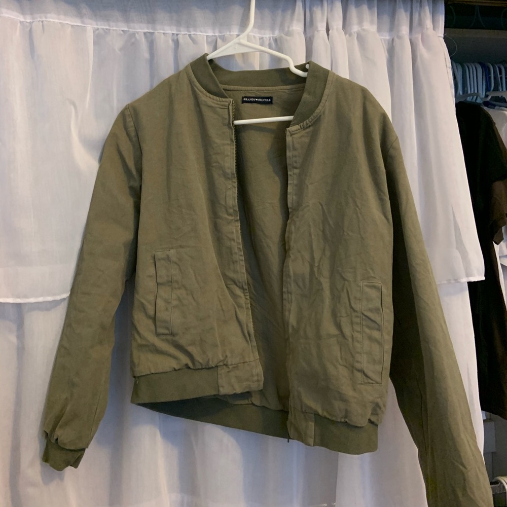 Army Green Bomber Jacket